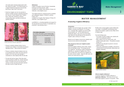 Irrigation efficiency evaluations