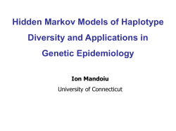Genotype Error Detection using Hiddend Markov Models of