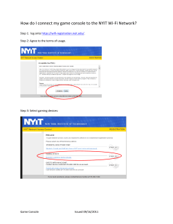 How do I connect my game console to the NYIT Wi