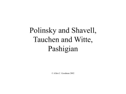 Polinsky and Shavell, Tauchen and Witte