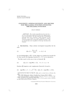 convexity, schur-convexity and bounds for the gamma function