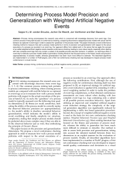 Determining Process Model Precision and Generalization