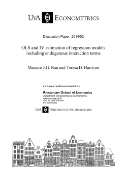 OLS and IV estimation of regression models