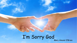 I*m Sorry God