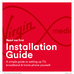 Read me first A simple guide to setting up TV