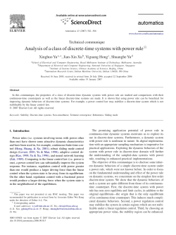 Analysis of a class of discrete