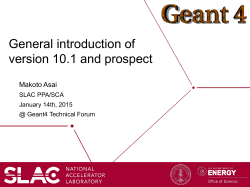 Geant4 * Updates Event biasing Cuts per region