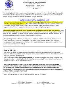 camp document - Warren Band Program Boosters