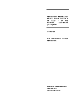 AER final category analysis RIN - DNSPs