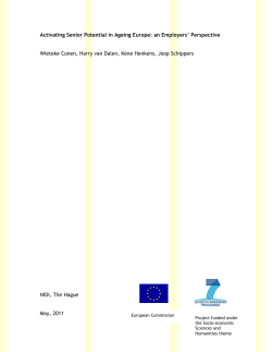 Activating Senior Potential in Ageing Europe: an Employers