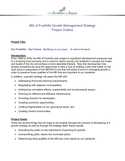 Growth Management Strategy: Phase 1 The Community Defined
