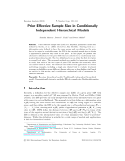 Prior Effective Sample Size in Conditionally Independent