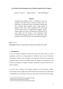 Price Effects and Switching Costs of Airlines Frequent Flyer