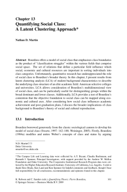 Quantifying Social Class: A Latent Clustering Approach
