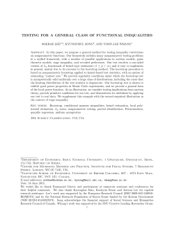 testing for a general class of functional inequalities