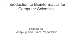 Introduction to Bioinformatics for Computer Scientists