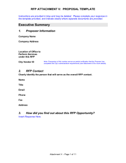 Attachment V - Case Managment RFP