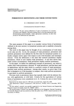 persistence definitions and their connections