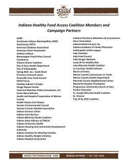 Indiana Healthy Food Access Coalition Members and Campaign