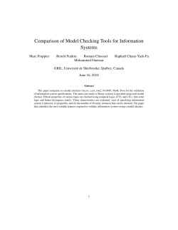 Comparison of Model Checking Tools for Information Systems