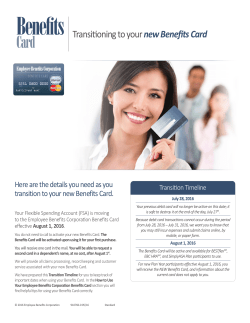 Transitioning to your new Benefits Card