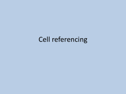 7 Cell referencing