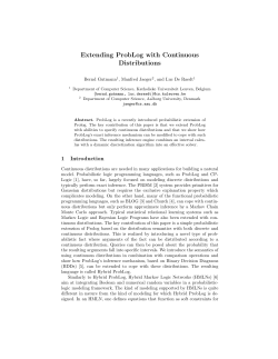 Extending ProbLog with Continuous Distributions - First-MM