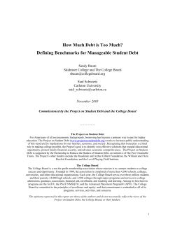 How Much Debt is Too Much? - Council of Graduate Schools