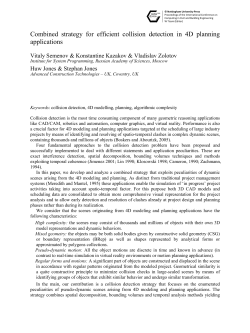 Combined strategy for efficient collision detection in 4D planning