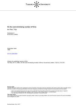 Tilburg University On the cost-minimizing number