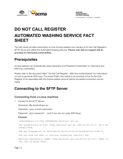 SFTP fact sheet - Do Not Call Register