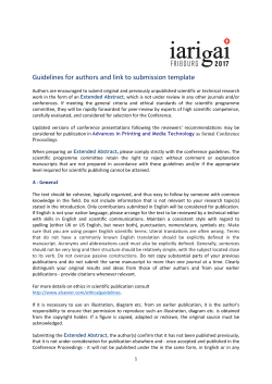 Guidelines for authors and link to submission