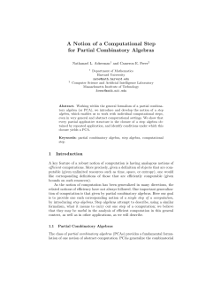A Notion of a Computational Step for Partial
