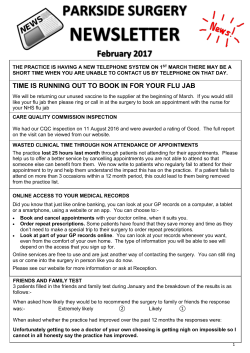 Newsletter - Feb 2017