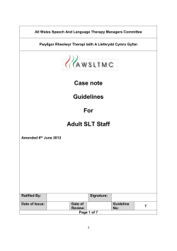 Case note - Health in Wales