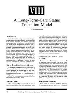 A Long-Term-Care Transition Model