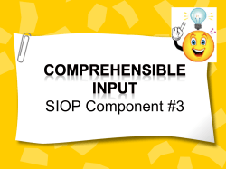 comprehensible input