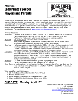 Lady Pirates Soccer Players and Parents