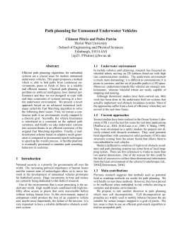 Path planning for Unmanned Underwater Vehicles