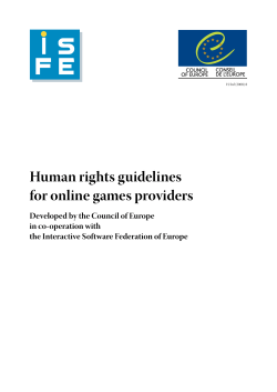 Human rights guidelines for online games providers - Coe