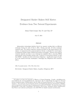 Designated Market Makers Still Matter: Evidence from Two Natural
