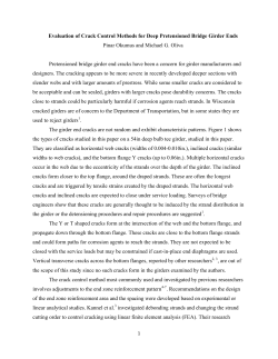 Evaluation of Crack Control Methods for Deep Pretensioned Bridge