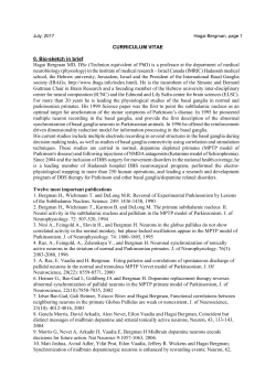 curriculum vitae - Basal ganglia research