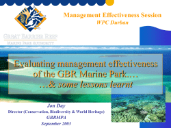 Evaluation of Management Effectiveness &ndash; a manager`s perspective
