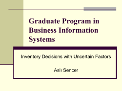 Graduate Program in Business Information Systems