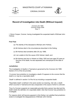 Holmes, Michael John 2015 TASCD 333