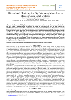 Hierarchical Clustering for Big Data using Mapreduce