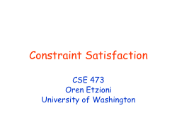 Job Shop Scheduling - University of Washington