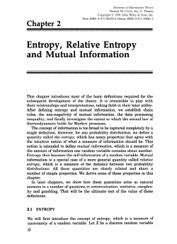 Entropy, Relative Entropy and Mutual Information