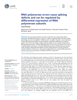 RNA polymerase errors cause splicing defects and can be regulated